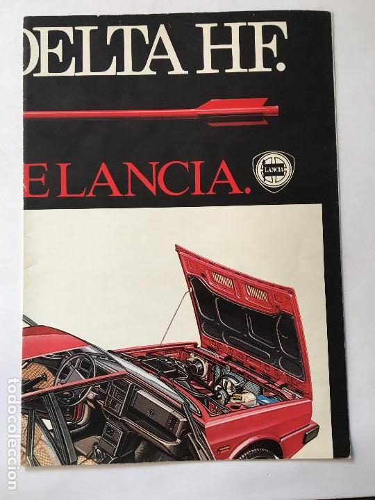Coches y motocicletas: Folleto catalogo publicidad original lancia  delta hf 1985