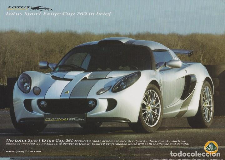 Carros e motociclos: CAT&Aacute;LOGO ORIGINAL LOTUS SPORT EXIGE CUP 260 2008