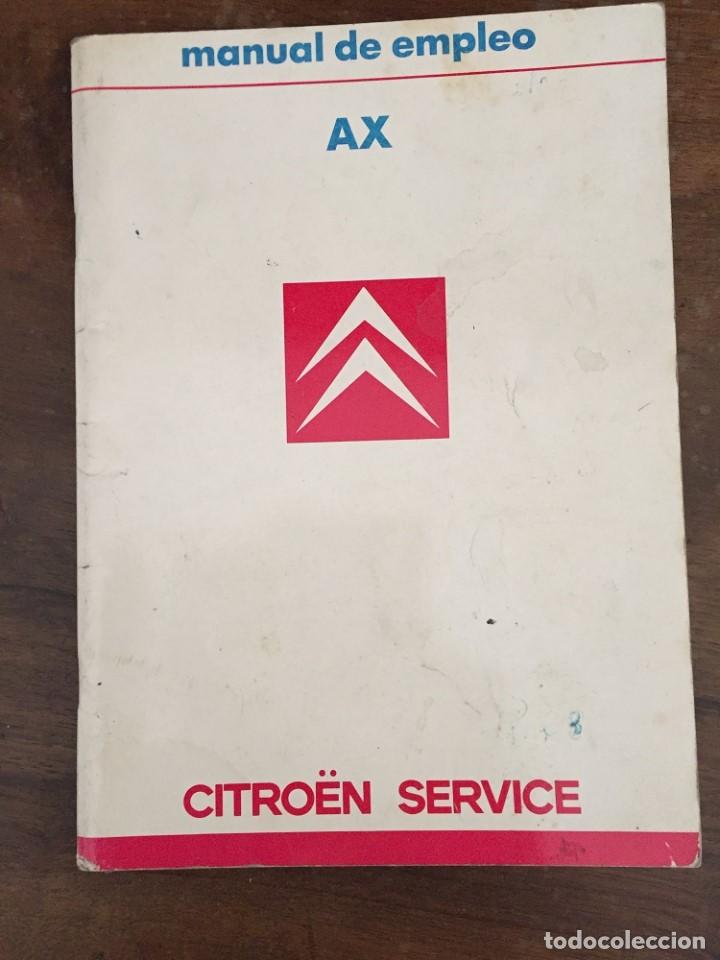 Coches y Motocicletas: MANUAL DE EMPLEO CITROEN AX
