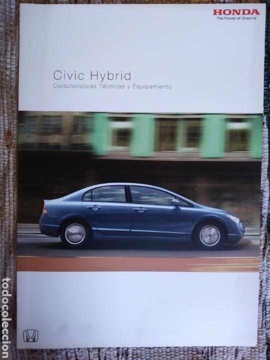 Coches y Motocicletas: Cat&aacute;logo de caracter&iacute;sticas t&eacute;cnicas y equipamiento del Honda Civic Hybrid