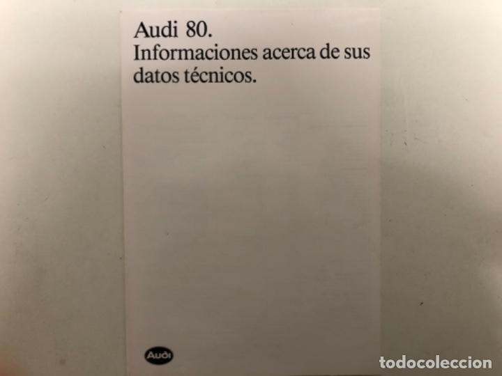 Automobili e Motociclette: CAT&Aacute;LOGO PUBLICITARIO AUDI 80. D&Iacute;PTICO.