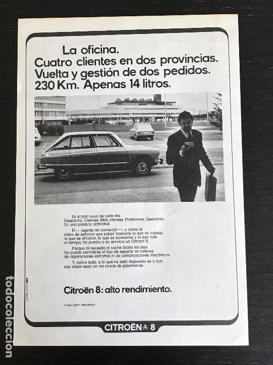 Coches y Motocicletas: ANUNCIO PUBLICIDAD RECORTE REVISTA - CITROEN 8 C8 - NO DYANE 2CV MEHARI GS CX SEAT RENAULT