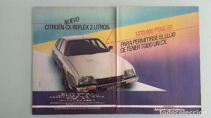 Coches y Motocicletas: Doble hoja publicitaria Citroen CX Reflex 2.0