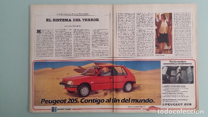 Coches y Motocicletas: Doble hoja publicitaria Peugeot 205 GT