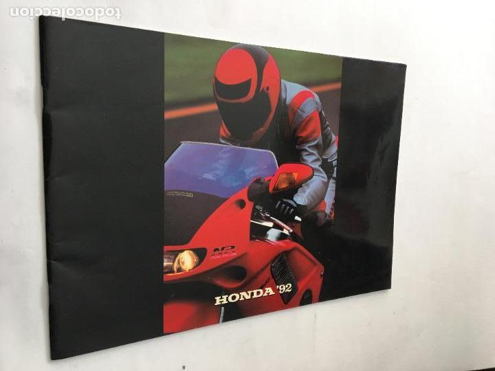 Coches y Motocicletas: Folleto catalogo publicidad original honda 1992 gama cb ns shadow glx st cbr