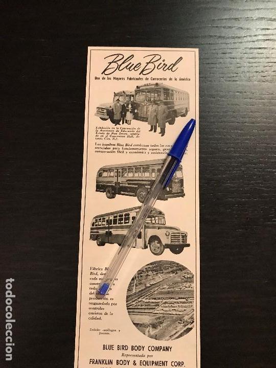 Coches y motocicletas: BLUE BIRD FRANKLIN BODY USA CARROCERIA CARROCERIAS BUS - RECORTE PRENSA REVISTA ANUNCIO PUBLICIDAD