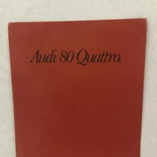 Coches y Motocicletas: AUDI 80 QUATTRO CATALOGO ORIGINAL 1983