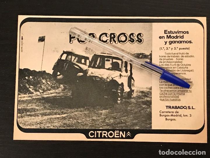 Coches y Motocicletas: CITROEN POP CROSS TRABADO SL BURGOS - RECORTE PRENSA REVISTA ANUNCIO PUBLICIDAD