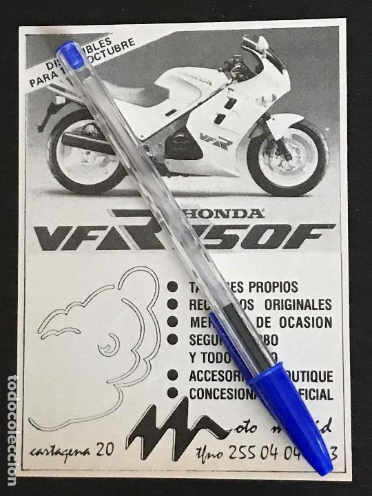 Coches y motocicletas: HONDA VFR 750 F MOTO MADRID - RECORTE PRENSA REVISTA ANUNCIO PUBLICIDAD