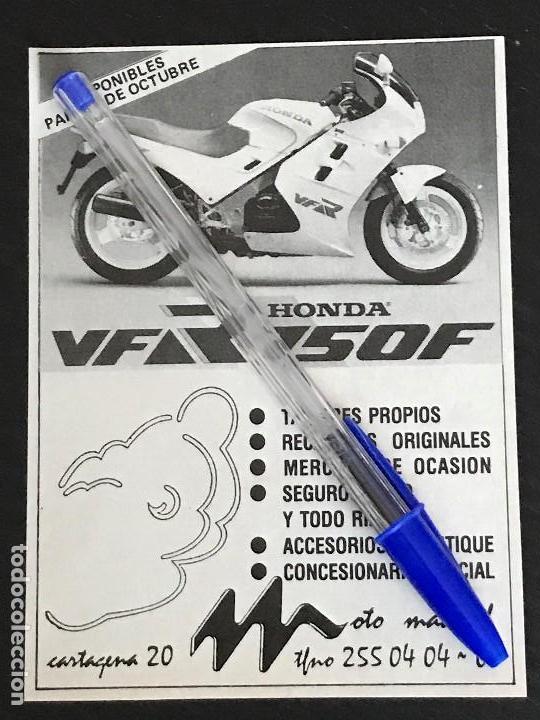 Coches y motocicletas: HONDA VFR 750 F MOTO MADRID - RECORTE PRENSA REVISTA ANUNCIO PUBLICIDAD