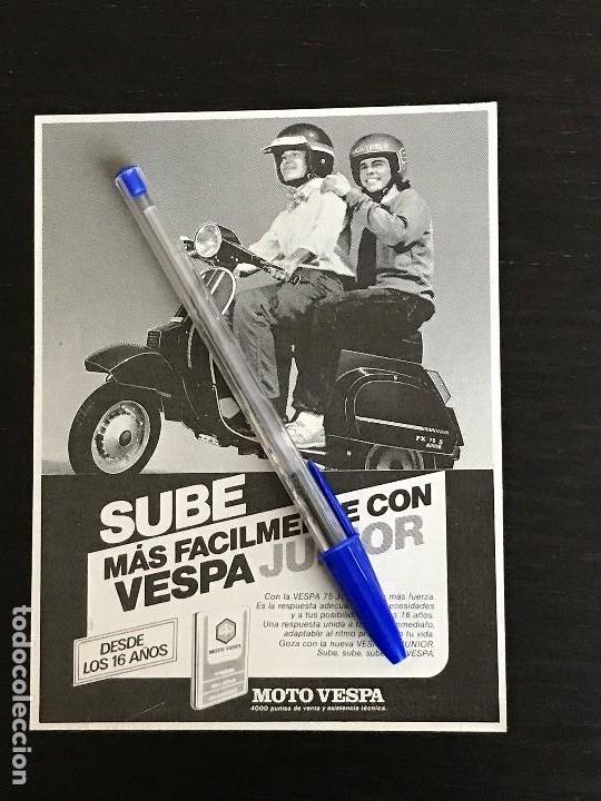 Coches y Motocicletas: MOTO VESPA 75 JUNIOR - RECORTE PRENSA REVISTA ANUNCIO PUBLICIDAD