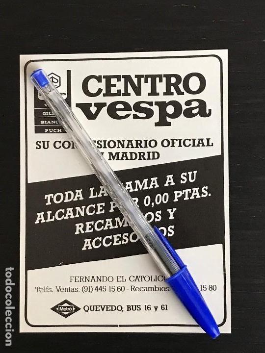 Coches y Motocicletas: RECORTE PRENSA REVISTA ANUNCIO PUBLICIDAD - CENTRO VESPA CONCESIONARIO OFICIAL MADRID