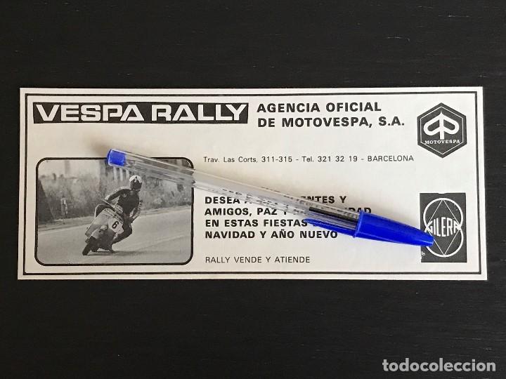 Coches y Motocicletas: VESPA RALLY AGENCIA OFICIAL MOTO VESPA BARCELONA - RECORTE PRENSA REVISTA ANUNCIO PUBLICIDAD