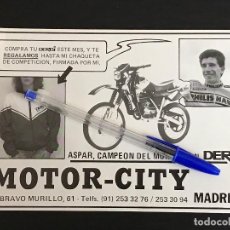 Coches y Motocicletas: DERBI RABASA FDS ASPAR CHAQUETA MOTOR CITY - RECORTE PRENSA REVISTA ANUNCIO PUBLICIDAD. Lote 125098279