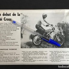 Coches y Motocicletas: DERBI CROSS 75 - RECORTE PRENSA REVISTA ANUNCIO PUBLICIDAD. Lote 125098407