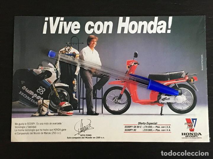 Autos und Motorr&auml;der: HONDA SH 80 E SCOOPY SITO PONS - RECORTE PRENSA REVISTA ANUNCIO PUBLICIDAD