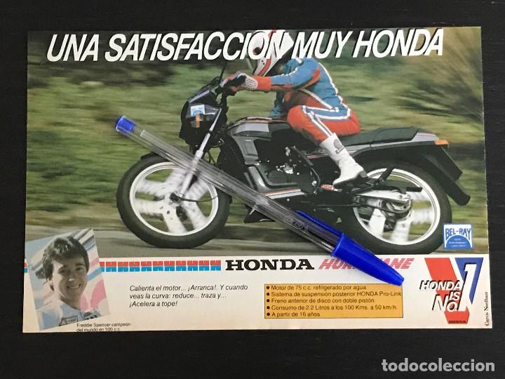 Autos und Motorr&auml;der: HONDA HURRICANE MBX 75 80 FREDDIE SPENCER - RECORTE PRENSA REVISTA ANUNCIO PUBLICIDAD