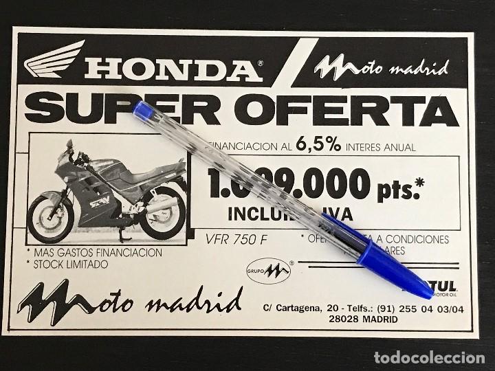 Coches y motocicletas: HONDA VFR 750 F MOTO MADRID - RECORTE PRENSA REVISTA ANUNCIO PUBLICIDAD