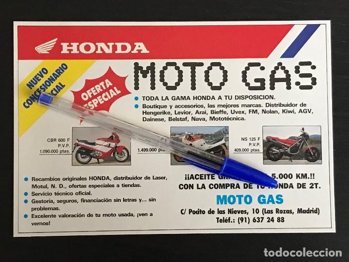 Coches y motocicletas: HONDA CBR 600 F 1000 NS 125 F MOTO GAS MADRID - RECORTE PRENSA REVISTA ANUNCIO PUBLICIDAD