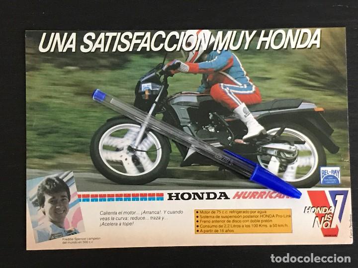 Coches y motocicletas: HONDA HURRICANE MBX 75 80 FREDDIE SPENCER - RECORTE PRENSA REVISTA ANUNCIO PUBLICIDAD