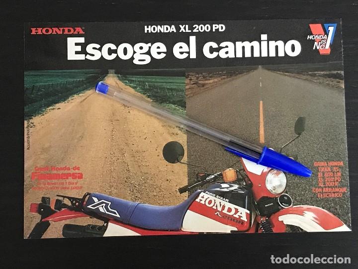 Coches y motocicletas: HONDA XL 200 PD PARIS DAKAR - RECORTE PRENSA REVISTA ANUNCIO PUBLICIDAD