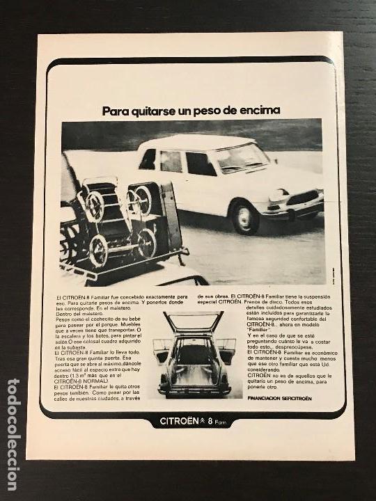 Coches y Motocicletas: CITROEN 8 FAMILIAR - ANUNCIO PUBLICIDAD RECORTE PRENSA REVISTA AD ADVERTISEMENT PUBLICITE PUBLICITTA