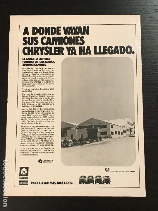 Coches y Motocicletas: BARREIROS CHRYSLER CAMION - ANUNCIO PUBLICIDAD RECORTE PRENSA REVISTA AD ADVERTISEMENT PUBLICITE