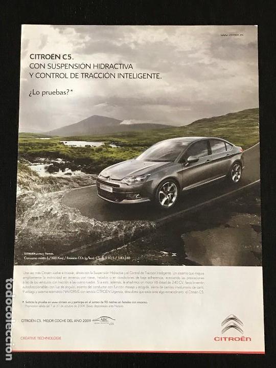 Coches y Motocicletas: CITROEN C5 - ANUNCIO RECORTE PUBLICIDAD DE REVISTA - NO CATALOGO MANUAL FOLLETO FOTO