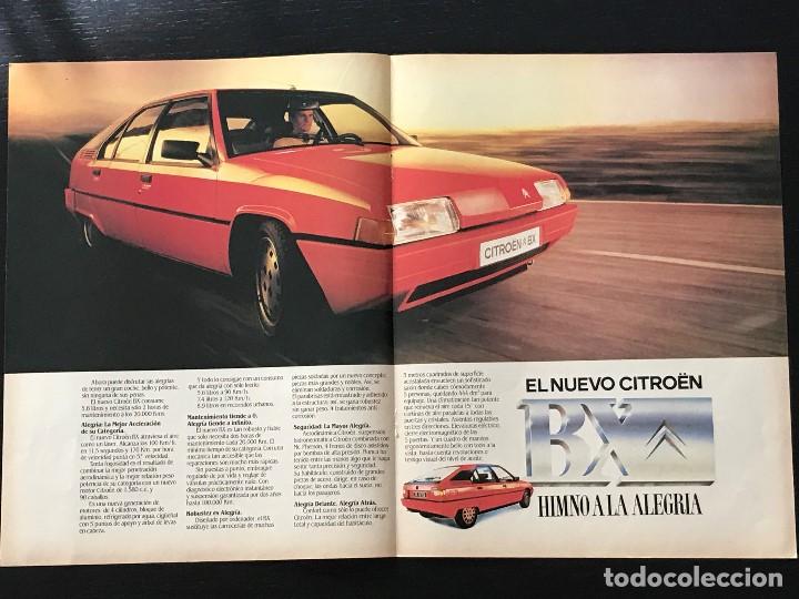 Coches y Motocicletas: CITROEN BX - ANUNCIO RECORTE PUBLICIDAD DE REVISTA - NO CATALOGO MANUAL FOLLETO FOTO POSTER