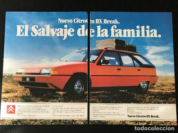 Autos und Motorr&auml;der: CITROEN BX BREAK - ANUNCIO RECORTE PUBLICIDAD DE REVISTA - NO CATALOGO MANUAL FOLLETO FOTO POSTER