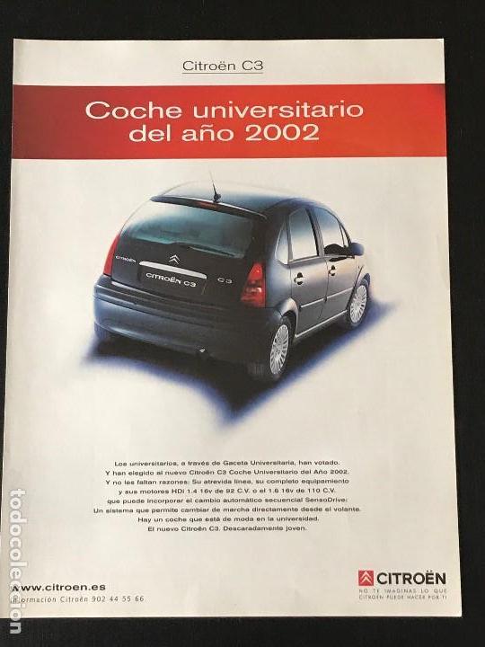 Coches y Motocicletas: CITROEN C3 - ANUNCIO RECORTE PUBLICIDAD DE REVISTA - NO CATALOGO MANUAL FOLLETO FOTO POSTER