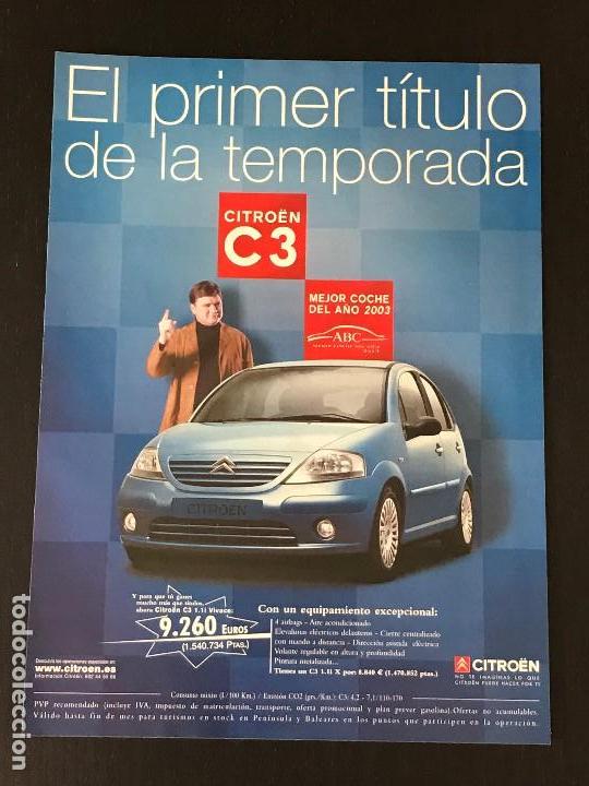 Coches y Motocicletas: CITROEN C3 - ANUNCIO RECORTE PUBLICIDAD DE REVISTA - NO CATALOGO MANUAL FOLLETO FOTO POSTER