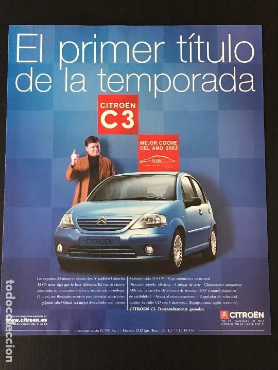 Coches y Motocicletas: CITROEN C3 - ANUNCIO RECORTE PUBLICIDAD DE REVISTA - NO CATALOGO MANUAL FOLLETO FOTO POSTER