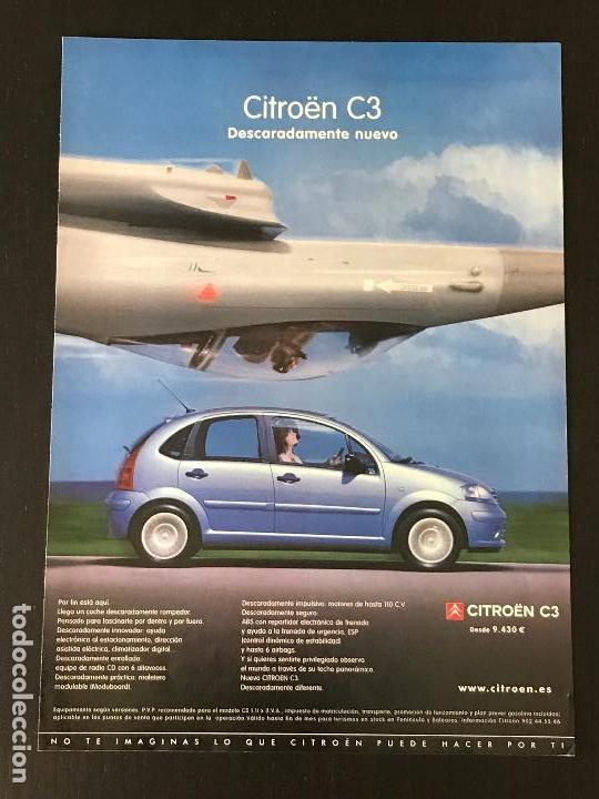 Coches y Motocicletas: CITROEN C3 - ANUNCIO RECORTE PUBLICIDAD DE REVISTA - NO CATALOGO MANUAL FOLLETO FOTO POSTER