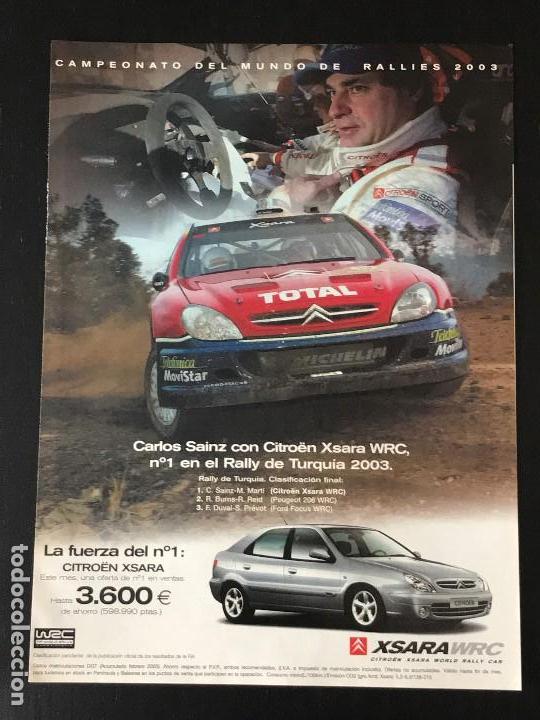 Autos und Motorr&auml;der: CITROEN XSARA WRC - ANUNCIO RECORTE PUBLICIDAD DE REVISTA - NO CATALOGO MANUAL FOLLETO FOTO POSTER