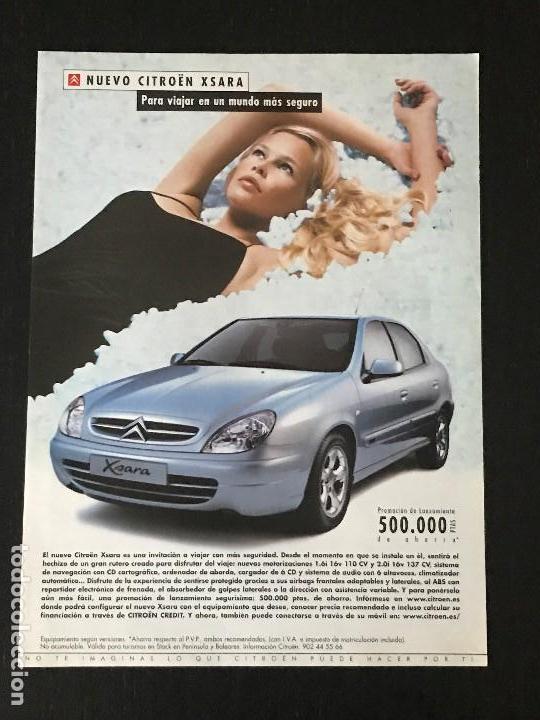Coches y Motocicletas: CITROEN XSARA - ANUNCIO RECORTE PUBLICIDAD DE REVISTA - NO CATALOGO MANUAL FOLLETO FOTO POSTER