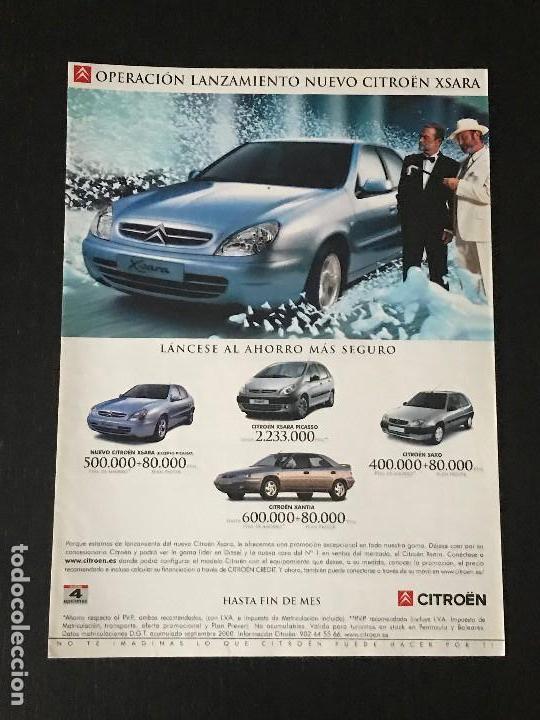 Coches y Motocicletas: CITROEN XSARA - ANUNCIO RECORTE PUBLICIDAD DE REVISTA - NO CATALOGO MANUAL FOLLETO FOTO POSTER