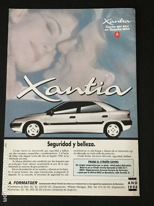 Coches y Motocicletas: CITROEN XANTIA - ANUNCIO RECORTE PUBLICIDAD DE REVISTA - NO CATALOGO MANUAL FOLLETO FOTO POSTER