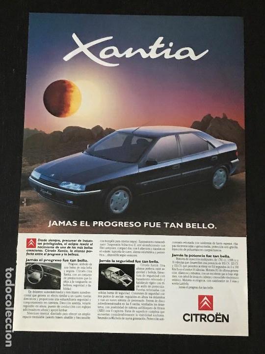Coches y Motocicletas: CITROEN XANTIA - ANUNCIO RECORTE PUBLICIDAD DE REVISTA - NO CATALOGO MANUAL FOLLETO FOTO POSTER