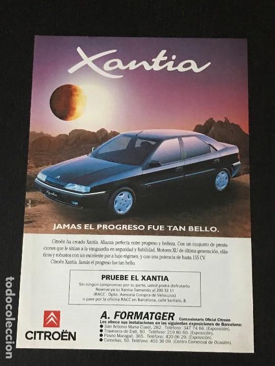 Coches y Motocicletas: CITROEN XANTIA - ANUNCIO RECORTE PUBLICIDAD DE REVISTA - NO CATALOGO MANUAL FOLLETO FOTO POSTER