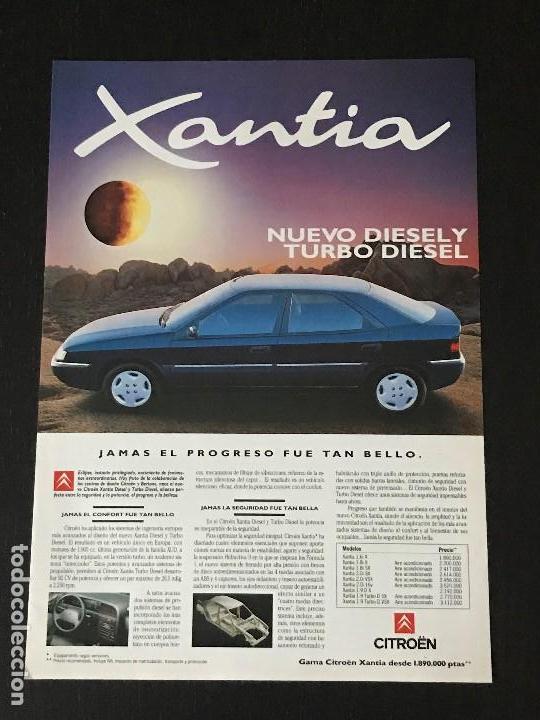 Coches y Motocicletas: CITROEN XANTIA - ANUNCIO RECORTE PUBLICIDAD DE REVISTA - NO CATALOGO MANUAL FOLLETO FOTO POSTER