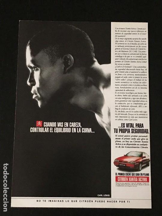 Coches y Motocicletas: CITROEN XANTIA - ANUNCIO RECORTE PUBLICIDAD DE REVISTA - NO CATALOGO MANUAL FOLLETO FOTO POSTER