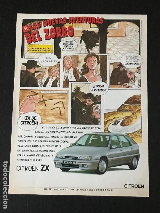 Coches y Motocicletas: CITROEN ZX - ANUNCIO RECORTE PUBLICIDAD DE REVISTA - NO CATALOGO MANUAL FOLLETO FOTO POSTER