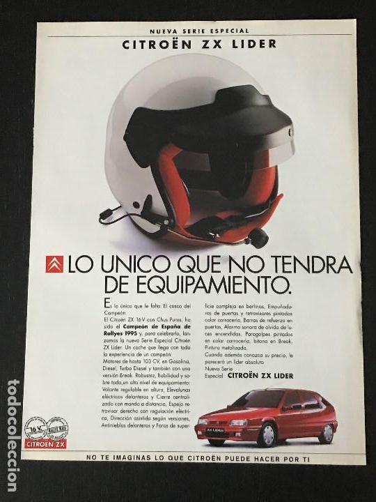 Coches y Motocicletas: CITROEN ZX LIDER - ANUNCIO RECORTE PUBLICIDAD DE REVISTA - NO CATALOGO MANUAL FOLLETO FOTO POSTER