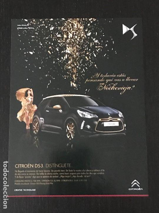 Coches y Motocicletas: CITROEN DS DS3 - ANUNCIO RECORTE PUBLICIDAD DE REVISTA - NO CATALOGO MANUAL FOLLETO FOTO POSTER