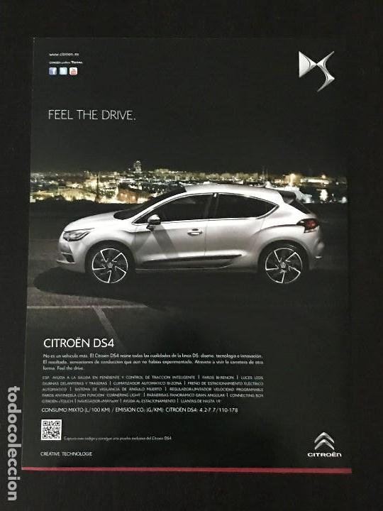 Coches y Motocicletas: CITROEN DS DS4 - ANUNCIO RECORTE PUBLICIDAD DE REVISTA - NO CATALOGO MANUAL FOLLETO FOTO POSTER