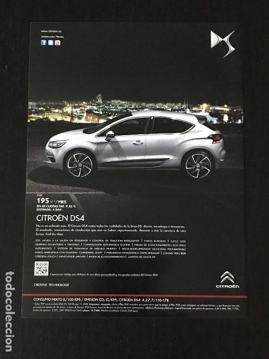Coches y Motocicletas: CITROEN DS DS4 - ANUNCIO RECORTE PUBLICIDAD DE REVISTA - NO CATALOGO MANUAL FOLLETO FOTO POSTER