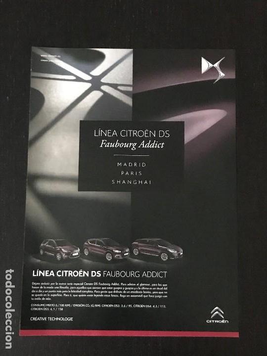 Coches y Motocicletas: CITROEN DS - ANUNCIO RECORTE PUBLICIDAD DE REVISTA - NO CATALOGO MANUAL FOLLETO FOTO POSTER