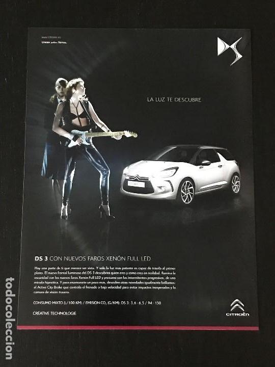 Coches y Motocicletas: CITROEN DS3 DS - ANUNCIO RECORTE PUBLICIDAD DE REVISTA - NO CATALOGO MANUAL FOLLETO FOTO POSTER