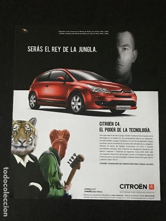 Coches y Motocicletas: CITROEN C4 LOEB - ANUNCIO RECORTE PUBLICIDAD DE REVISTA - NO CATALOGO MANUAL FOLLETO FOTO POSTER